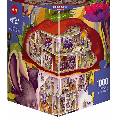 Heye Puzzle Triangular Living Mushroom - 1000 Teile