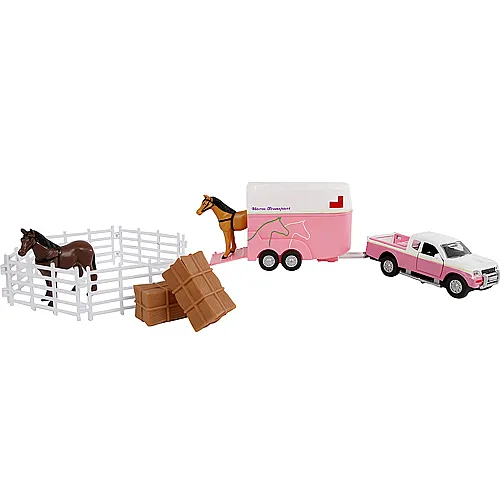 Kids Globe Farming Pferdeanhnger-Set Mitsubishi Rosa