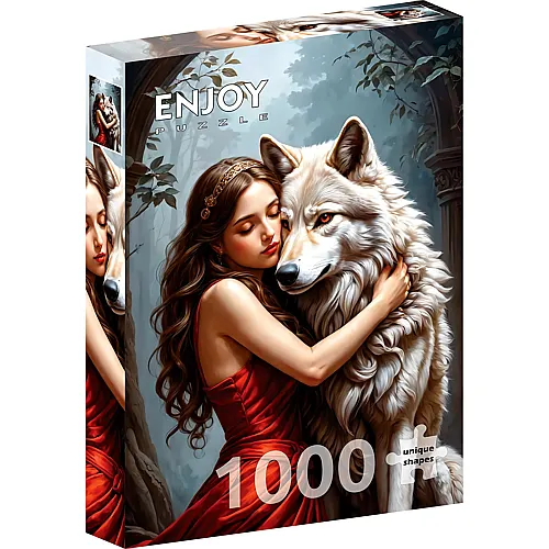 Enjoy Puzzle Die Frau und der Wolf - 1000 Teile