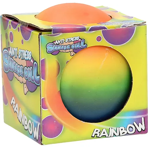 Anti-Stress Squeezeball Regenbogen assortiert 9cm