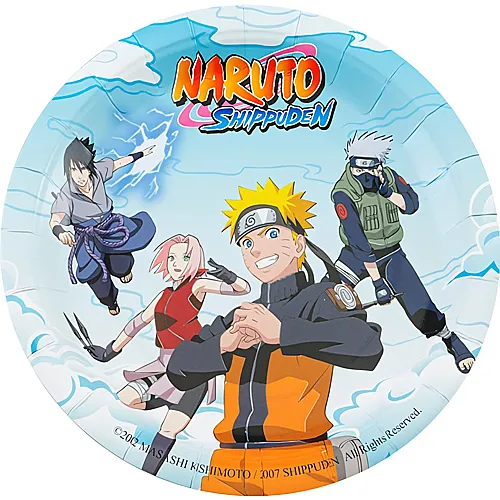 Amscan Naruto Shippuden Partyteller 23cm - 8 Teile
