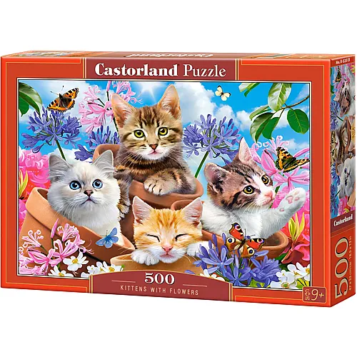 Castorland Puzzle K�tzchen mit Blumen (500Teile)