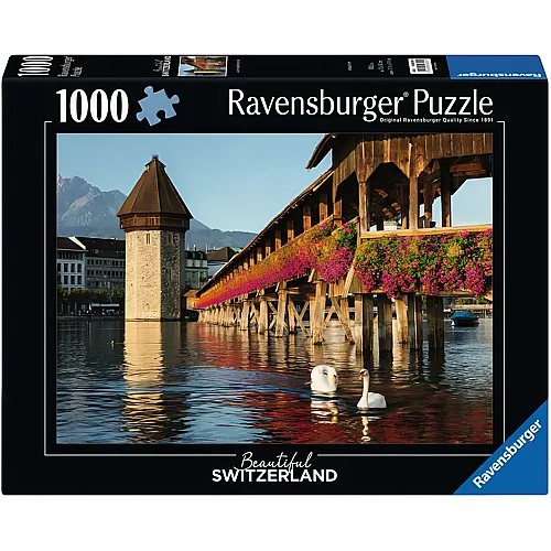 Ravensburger Puzzle Beautiful Switzerland Luzern Kapellbr�cke - 1000 Teile