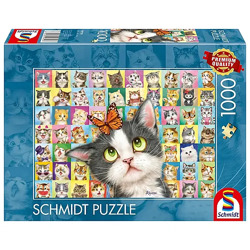Schmidt Puzzle Katzen-Mimik (1000Teile)