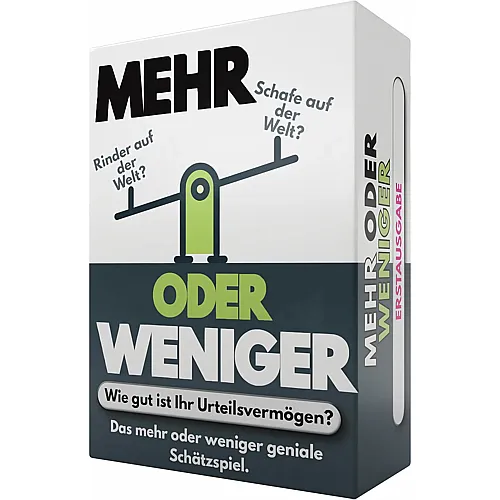 More or Less Mehr oder weniger Kartenspiel | Wie gut ist Ihr Urteilsverm�gen? Kinder & Erwachsene | 2+ Spieler
