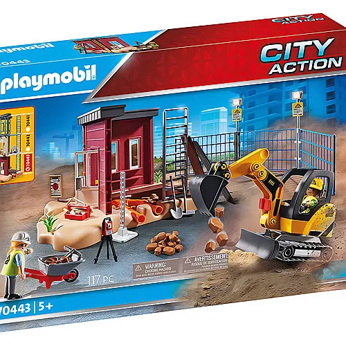 PLAYMOBIL City Action Minibagger mit Bauteil (70443)