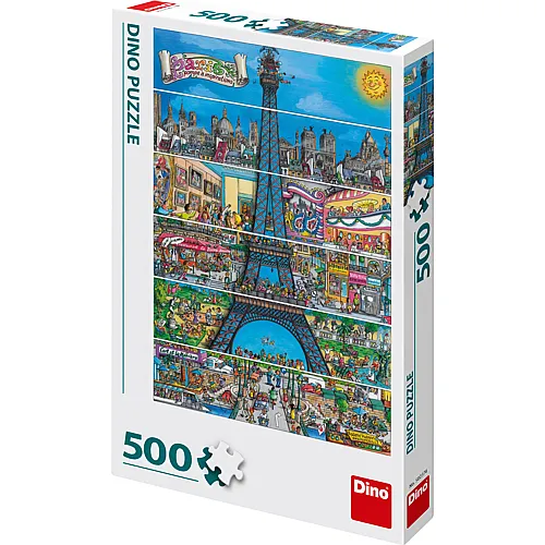 Dino Puzzle Paris, Frankreich - 500 Teile