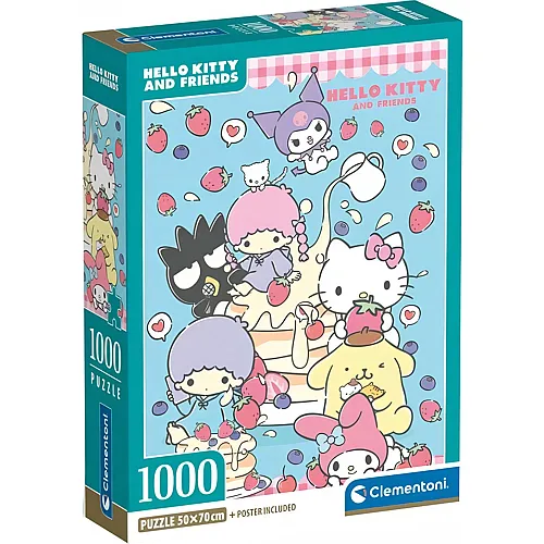 Clementoni Puzzle Hello Kitty 1000 Teile Compact Box