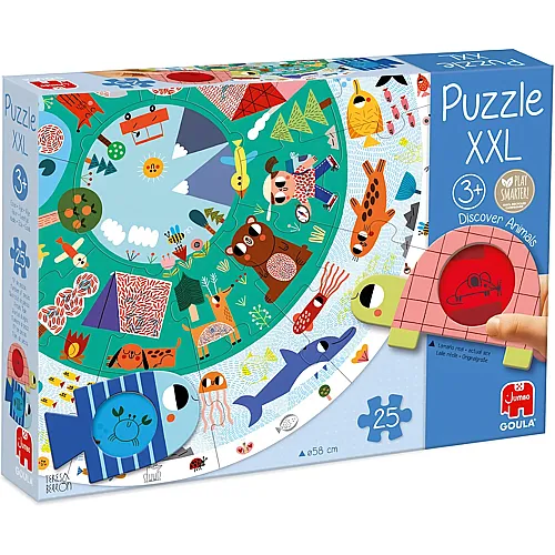 Jumbo Goula Puzzle Tiere entdecken (25Teile)