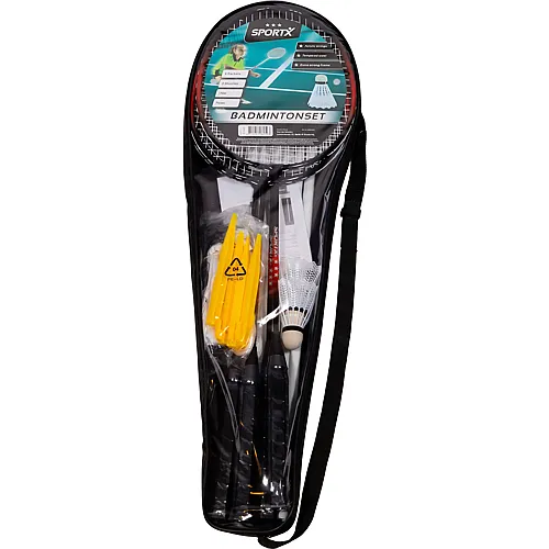 SportX Badminton-Set mit Netz