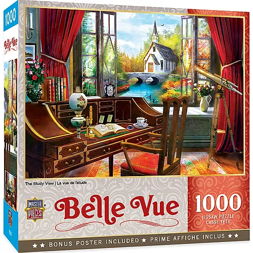 Master Pieces Puzzle Belle Vue The Study View (1000Teile)