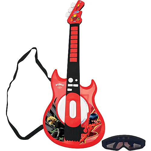 Lexibook Miraculous Elektronische Gitarre mit Brille und Mikrofon