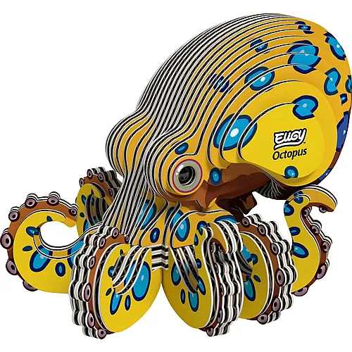 Eugy 3D Karton Figuren Oktopus