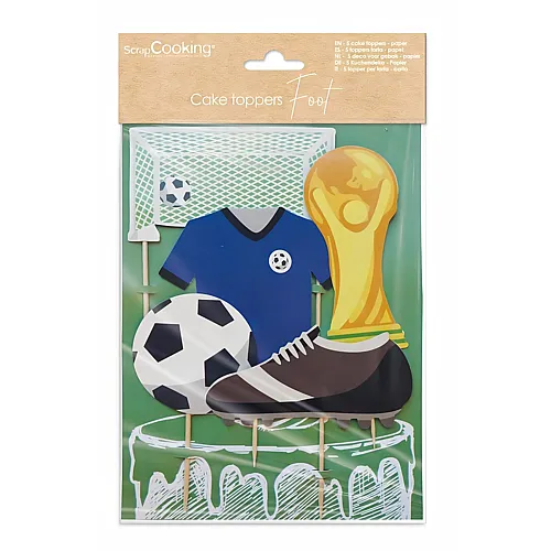 Kuchendekoration Fussball 5Teile