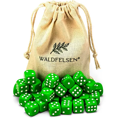 Waldfelsen Hochqualitative W�rfel Standardgr�sse 16mm Grasgr�n - 30 Teile