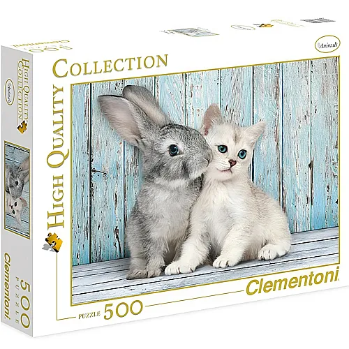 Clementoni Puzzle High Quality Collection Katze & Hase (500Teile)