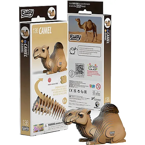Eugy 3D Karton Figuren Kamel