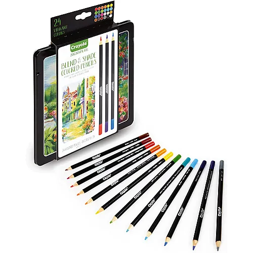 Crayola Signature Buntstifte Schattierungen & Schatten in Blechdose - 24 Teile