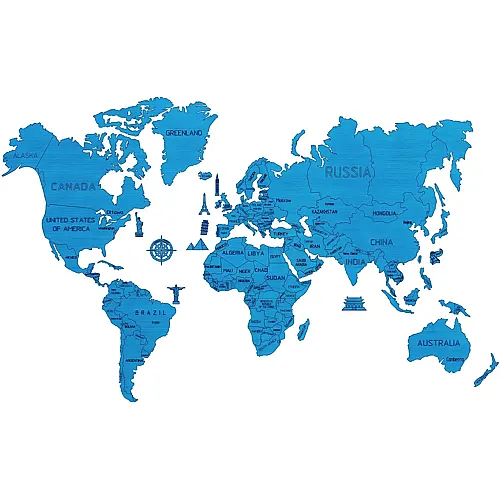 World Map XL Cyan 48Teile