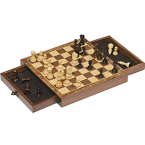 Goki Spiele Magnetisches Schachspiel mit Schubladen