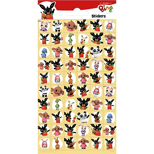 Totum Stickers Aufkleberbogen Bing - 60 Teile