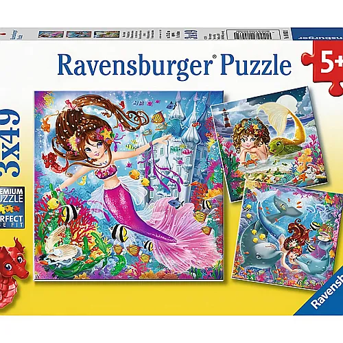 Ravensburger Puzzle Bezaubernde Meerjungfrauen (3x49)