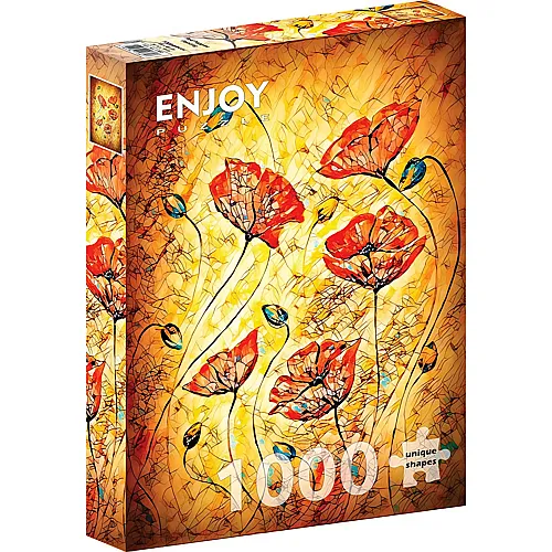 Enjoy Puzzle Rote Mohnblumen-Malerei - 1000 Teile