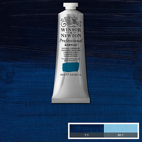 Winsor & Newton W&n Prof. Acrylfarbe 60ml Tube Phthalot�rkis