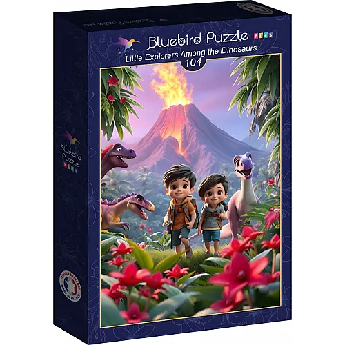Bluebird Puzzle Kleine Entdecker bei den Dinosauriern - 104 Teile