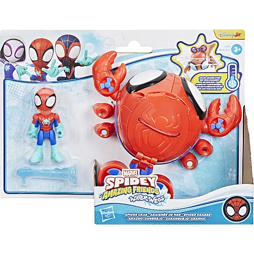 Hasbro Spidey Waterwebs Fahrzeug 3-fach ass., Figur 7.6 cm,