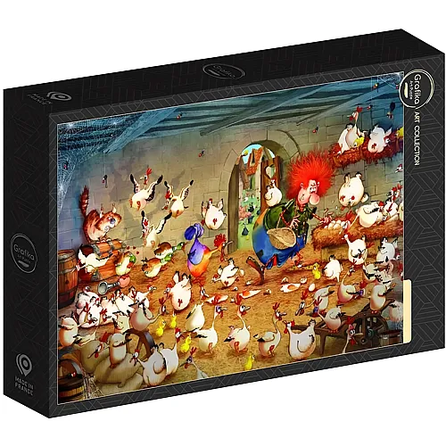 Grafika Puzzle Art Collection Crazy Chicken Coop - 1000 Teile