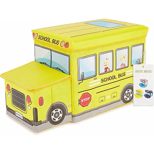 Bieco Aufbewahrungsbox mit Deckel Schulbus