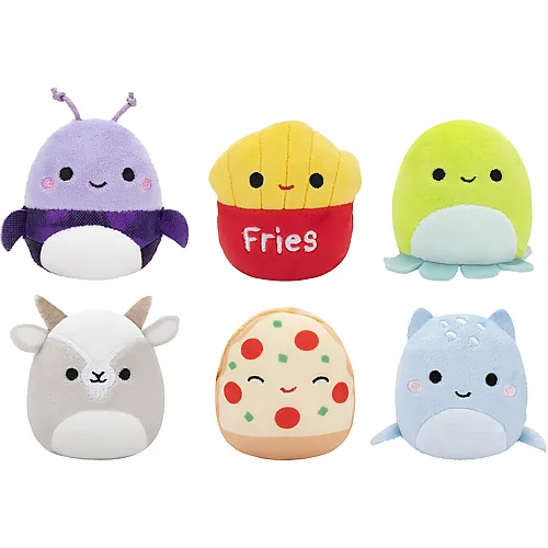 6er Pack Plschfiguren 6,5cm