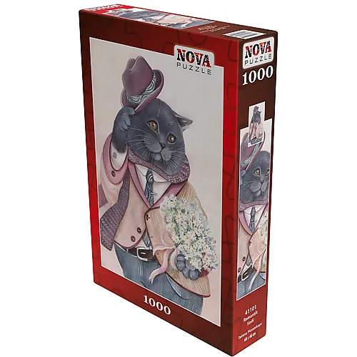 Nova Puzzle Romantic Cat - 1000 Teile