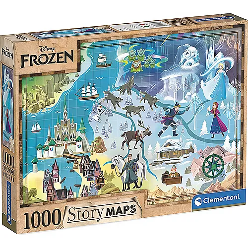 Clementoni Puzzle Disney Frozen Story Maps (1000Teile)