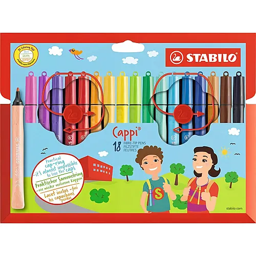 Stabilo Cappi Fasermaler - 18 Teile