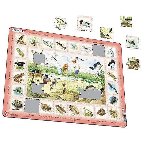 Larsen Puzzle Der Teich (auf Französisch) - 48 Teile