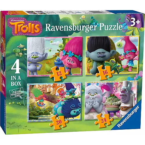 Ravensburger Puzzle 4in1 Trolls - 12 Teile