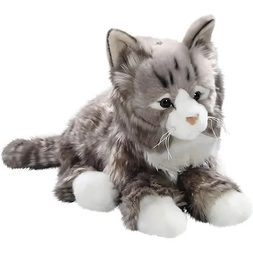 Katze getigert Grau 37cm