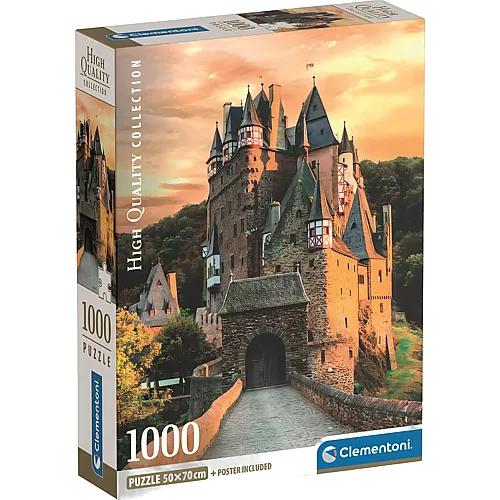 Clementoni Puzzle High Quality Collection Burg Eltz im Sonnenuntergang (1000Teile)