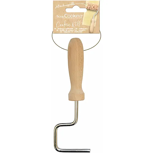 ScrapCooking Griff f�r mini-Holzrolle mit Pr�gung