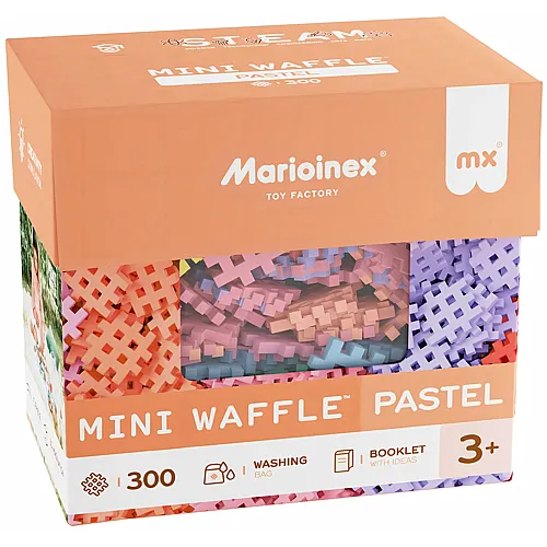 Bauset mit Waffelbl�cken Pastell - 300 Teile