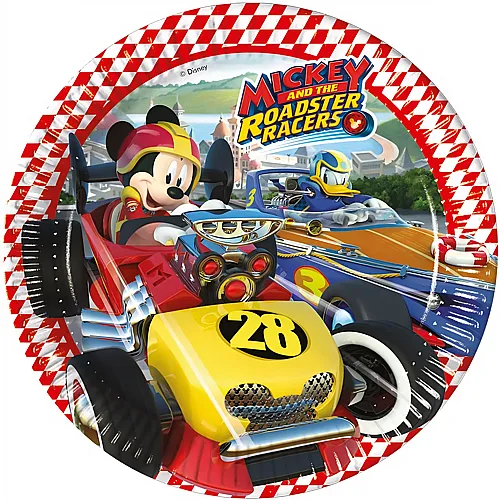 Procos Mickey Roadster - 8 Pappteller 23cm