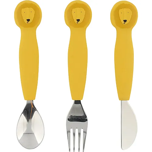 Kinderbesteck mit Silikongriff - 3 Teile