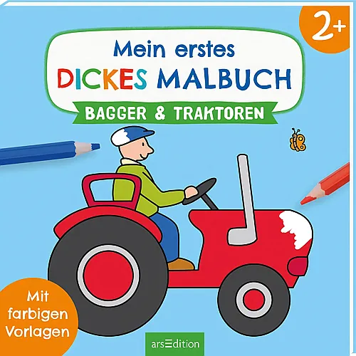 Erstes dickes Malbuch Bagger & Traktoren