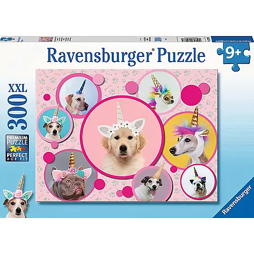 Ravensburger Puzzle Knuffige Einhorn-Hunde (300XXL)