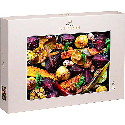 Ulmer Puzzleschmiede Veggie � Buntes Grill-Gem�se - 1000 Teile
