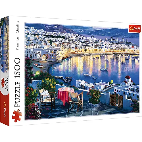 Mykonos im Sonnenuntergang - 1500 Teile