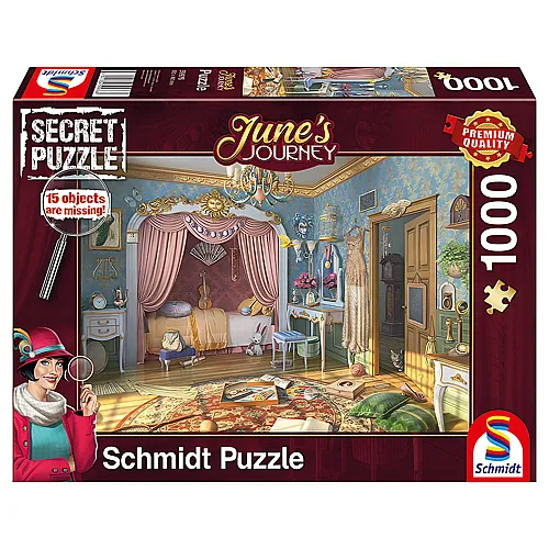 Schmidt Puzzle June's Journey Schlafzimmer (1000Teile)