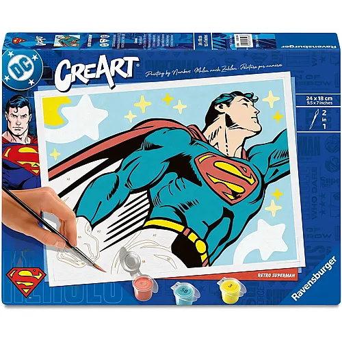 Malen nach Zahlen - Retro Superman